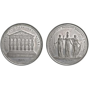 Medaglia 1813 Le potenze alleate vittoriose D/ circolar...