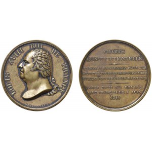 Medaglia 1814 Restaurazione borbonica Nuova Costituzion...
