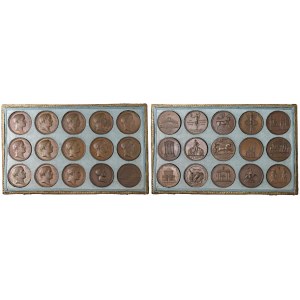 Napoleone Bonaparte (1795-1815) Cofanetto con 15 medagl...
