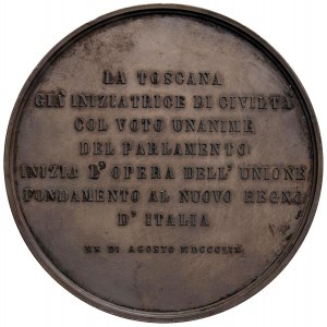 SAVOIA Medal 1859 Plebiscite of Tuscany and the annes...