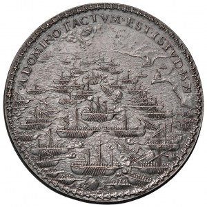 Pius V (1566-1572) Medal 1571 A. V Victory over the Turks...