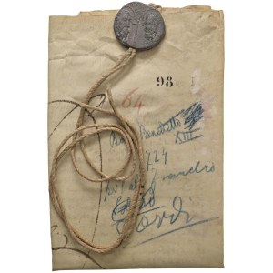 Benedetto XIII (1724-1730) Bolla Plumbea con documento ...