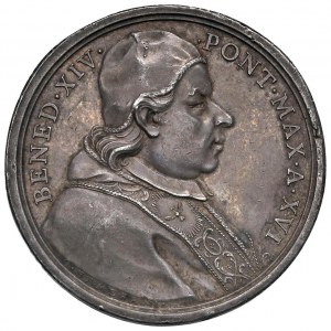 Benedict XIV (1740-1758) Medal 1756 A. XVI to commemorate...