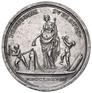Pius VI (1775-1799) Medal 1778 A. IV abolition of the d...