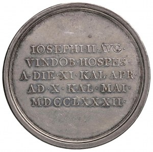 Pius VI (1775-1799) 1782 medal for the visit of the Pope...