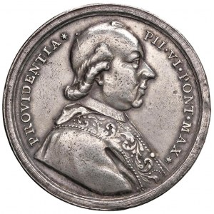 Pie VI (1775-1799) Médaille 1787 construction du collège...