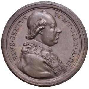 Pius VI (1775-1799) Medaile A. III 1777 Osmihranná čtvercová...