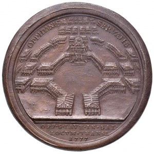 Pius VI (1775-1799) Medaile A. III 1777 Osmihranná čtvercová...