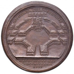 Pius VI (1775-1799) Medal A. III 1777 Octagonal square...