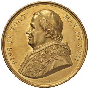 Pius IX (1846-1878) Medal 1867 A. XXII For the realization...