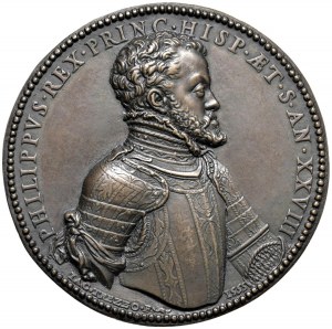 Philippe II d'Espagne (1527-1598) Médaille 1555 Apollon ...