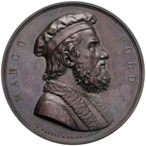 Marco Polo (1254-1324) Medal 1847 IX meeting of the ...