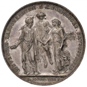 MILAN Medal 1818 Entrance into Milan of Prince Ra...
