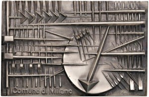 MILANO Plaque d'uniforme sans date (début du 20e siècle) Muni...