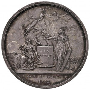FRANCIE Ústava Medaile 1790 Konfederace ...
