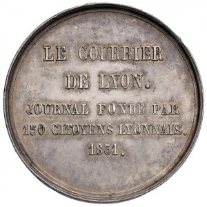 FRANCIA Medaglia 1831 Le Courrier di Lione, giornale ...