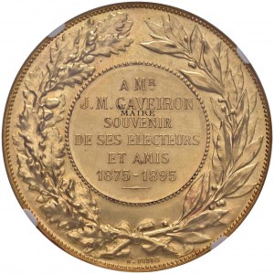FRANCE Republic Medal 1895 Medal commemorating the...