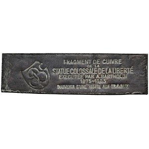 FRANCIA - USA Frammento di rame della Statua della Libe...