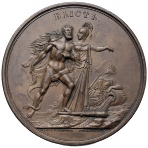 RUSSIE Nicolas Ier (1825-1855) Médaille 1850 Construction de la...