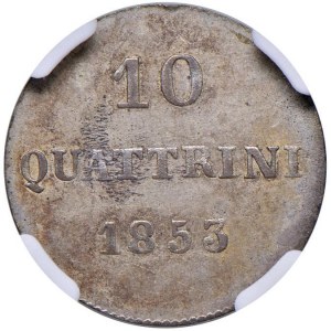 FLORENCE Leopold II (1824-1859) 10 Quattrini 1853 - MIR...