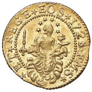 GENOVA Dogi Biennali (1528-1797) Mezza doppia 1728 sigl...