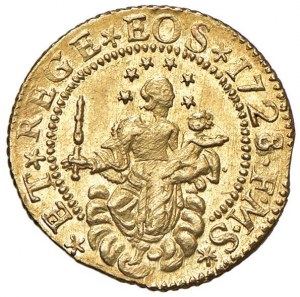 GENOVA Dogi Biennali (1528-1797) Mezza doppia 1728 sigl...