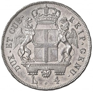 GENOA biennial Doges (1528-1797) 4 Lire 1796 star dop...