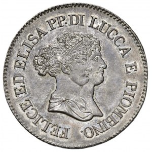 LUCCA Felice ed Elisa Baciocchi (1805-1814) 5 Franchi 1...
