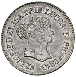 LUCCA Felice ed Elisa Baciocchi (1805-1814) 5 Franchi 1...
