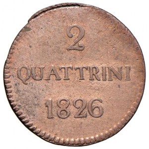 LUCCA Carlo Ludovico (1824-1847) 2 Quattrini 1826 - Gig...
