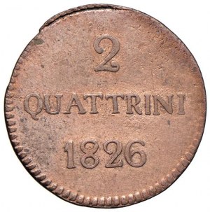 LUCCA Carlo Ludovico (1824-1847) 2 Quattrini 1826 - Gig...