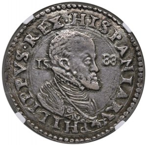 MILANO Filippo II (1556-1598) Scudo 1588 - MIR 308/14 A...