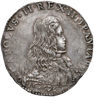 MILANO Carlo II (1676-1700) Filippo 1676 - MIR 387/3 AG...