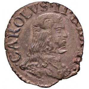 MILANO Carlo II (1676-1700) Quattrino - MIR 391 CU (g 1...