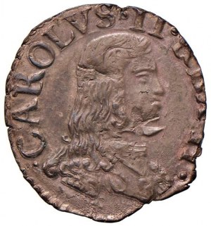MILAN Charles II (1676-1700) Quattrino - MIR 391 CU (g 1...