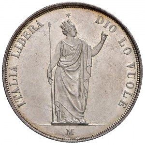 MILAN Provisional government (1848) 5 Lire 1848 - Gig. 3 ...