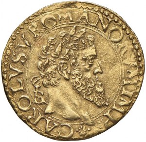 NAPLES Charles V (1516-1556) Duchy initials IBR - Magliocca...