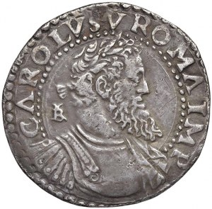 NAPLES Charles V (1516-1556) Half-duchy initials IBR - Mag...