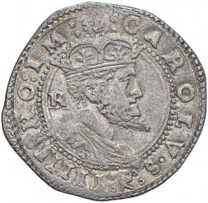 NAPLES Charles V (1516-1556) Tarì initials R - Magliocca 34/...