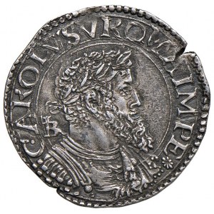 NAPLES Karel V. (1516-1556) Tarì IBR - cf. Magliocca 39...