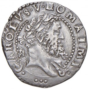NAPLES Karol V (1516-1556) Tarì inicjały IBR - Magliocca 4...