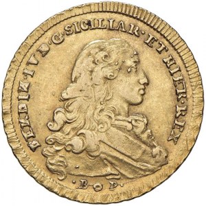 NAPLES Ferdinand IV (1759-1799) 6 Ducats 1777 avec N de...