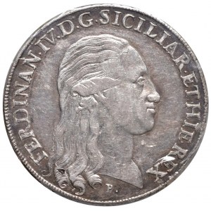NAPOLI Ferdinando IV (1759-1816) Piastra 1795 festoni a...