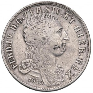 NAPOLI Ferdinando IV (1759-1816) Piastra 1815 Busto str...