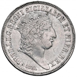 NAPOLI Ferdinando I (1816-1825) 120 Grana 1817 Re-impre...
