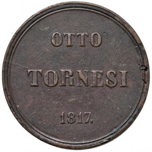 NAPLES Ferdinand I of Bourbon (1816-1825) 8 Tornesi 18...