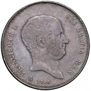 NAPOLI Francesco I (1825-1830) Piastra 1826 Re-impressa...