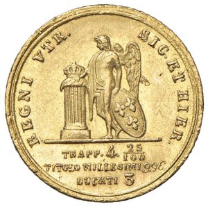 NAPLES Ferdinand II (1830-1859) 3 Ducats 1852 - Marteau...