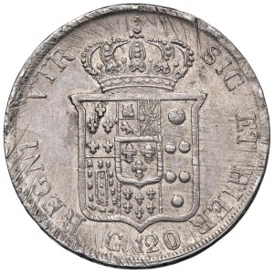 NAPOLI Ferdinando II (1830-1859) Piastra 1834 con 13 to...