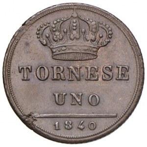 NAPLES Ferdinand II (1830-1859) Tornese 1840 - Maglioc...
